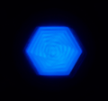Hexagon Glow in the dark Blue